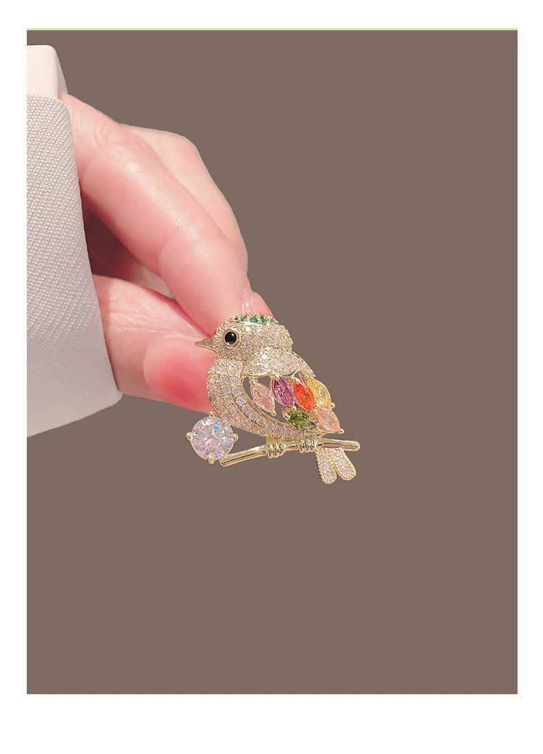 Women's Refined Zircon Fixed Summer Thin Small Brooch