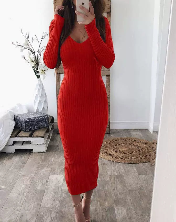 Dress Women Female Fashion Dresses Ladies plus Size Winter Sweater