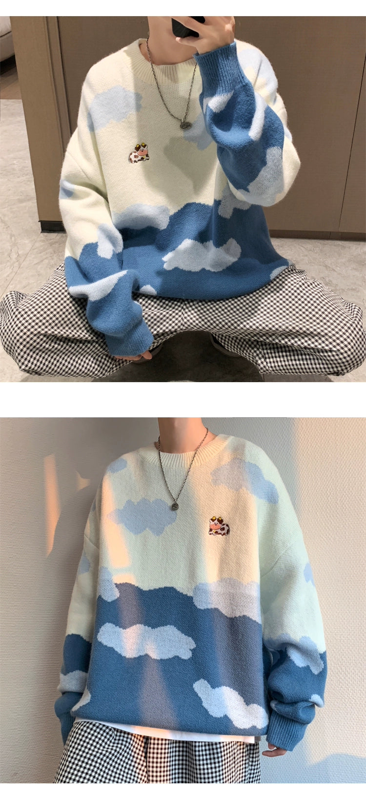 All-Match Minimalist Japanese Style Cloud Sweater