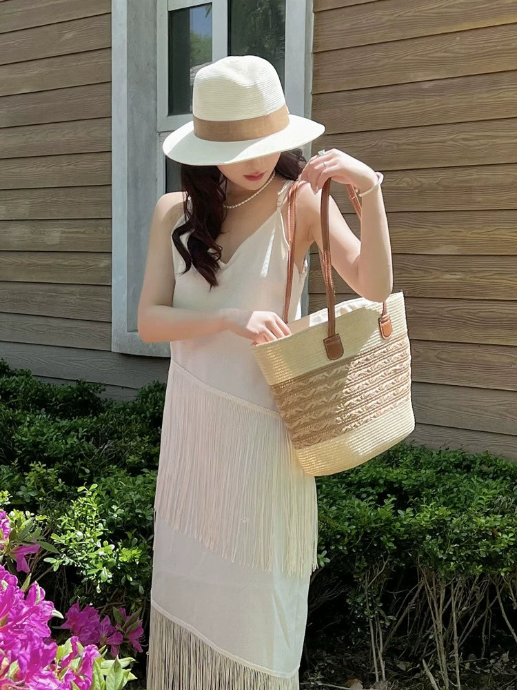 Bag Female Beach Vacation Style Seaside Woven Bag