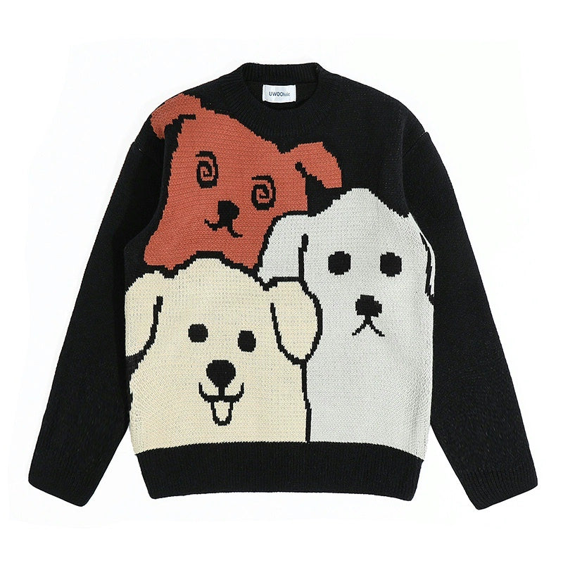 Trendy round Neck Sweater Street Fashion Cartoon