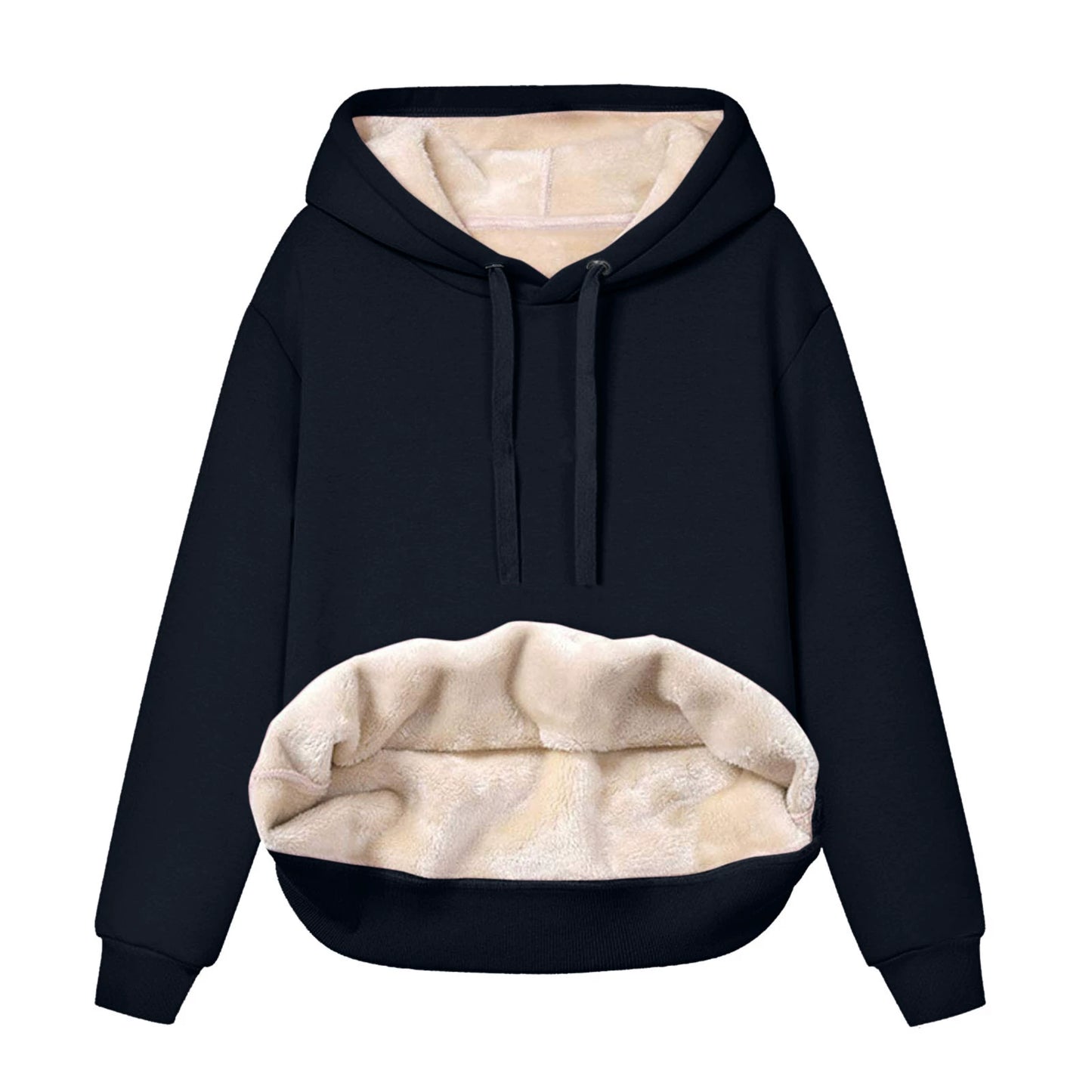 Thick Fleece Hooded Thickened Sweater