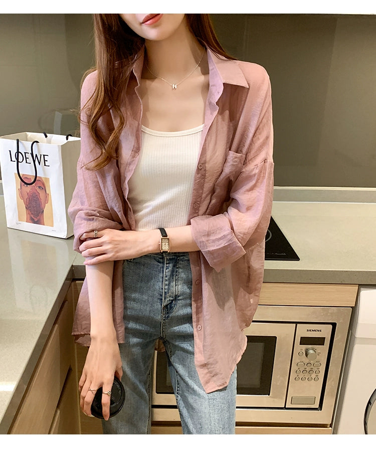 Korean-Style Loose-Fit Long-Sleeve Cardigan