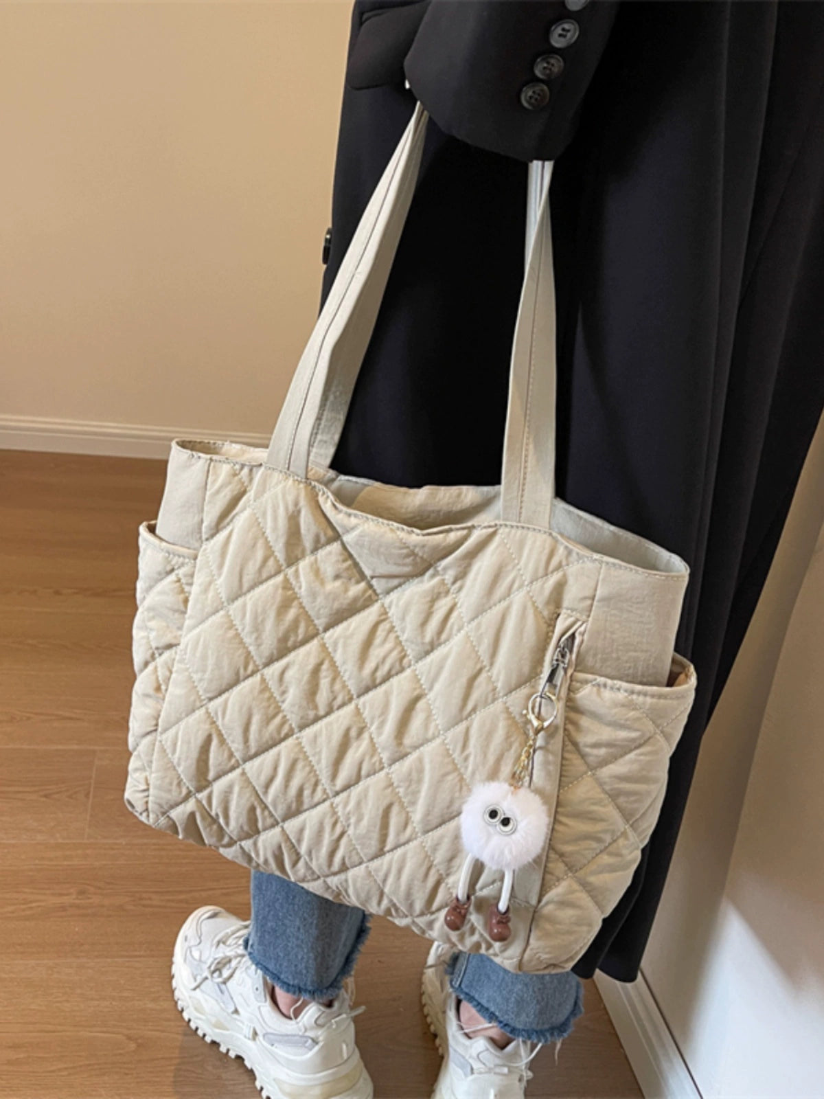 Women's Winter Fashion Quilted Cotton-Padded Shoulder Bag