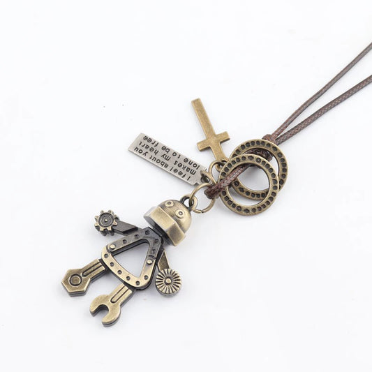 Movable Robot Men's and Women's Long TikTok Sweater Chain