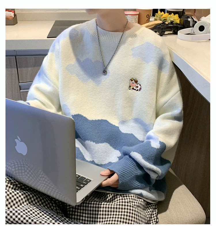 All-Match Minimalist Japanese Style Cloud Sweater