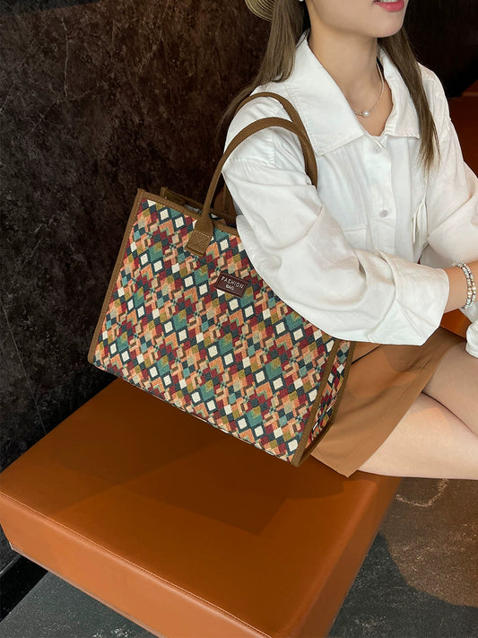 Summer Bohemian Tote Bag Women 2024 New Lightweight All-Match Fashion Large Capacity Shoulder Commuter Bag