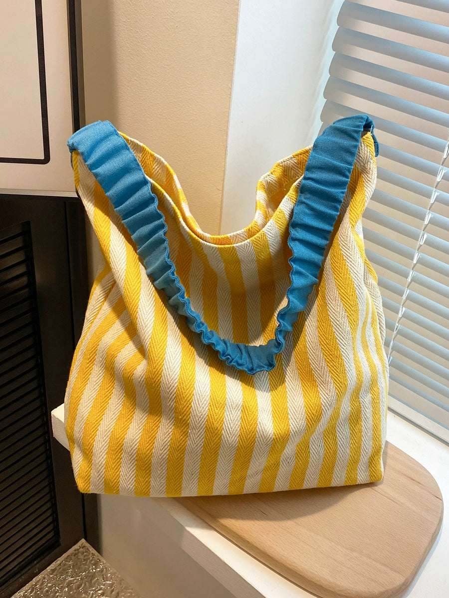 Idle Style Summer Stripes Contrast Color Handbag Artsy