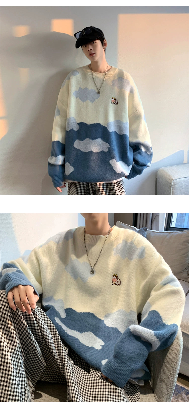 All-Match Minimalist Japanese Style Cloud Sweater