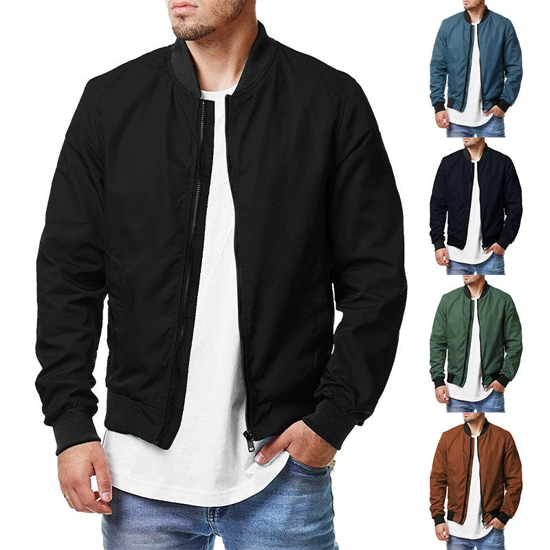 Men's Jacket with Zipper Outwear