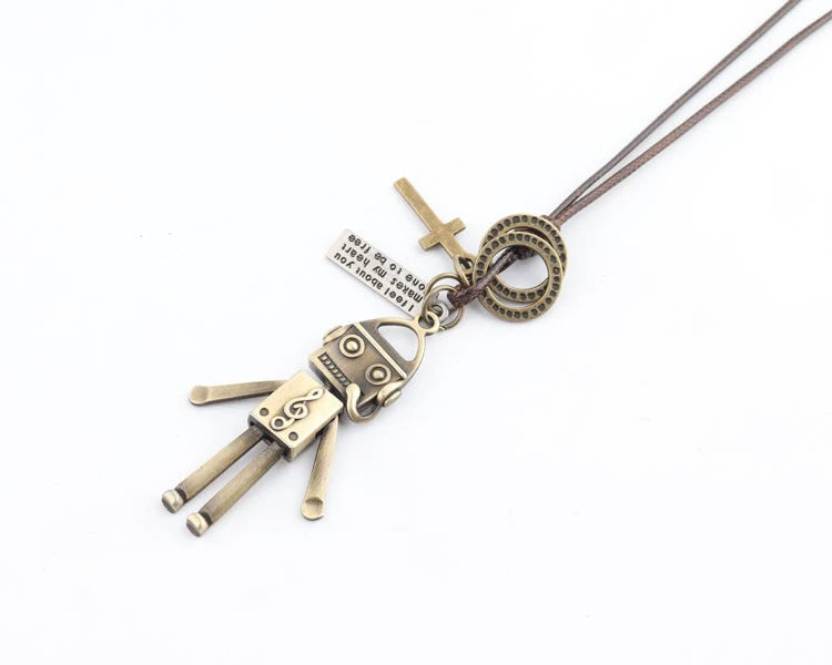 Movable Robot Men's and Women's Long TikTok Sweater Chain