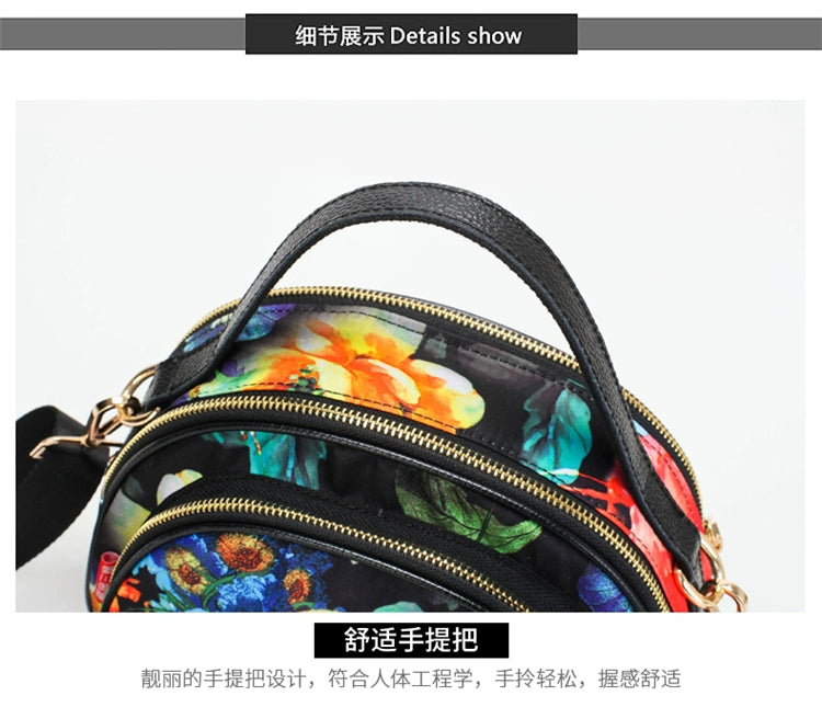 Online Influencer Fashion Printed Oxford Cloth Woman's Single Shoulder Bag