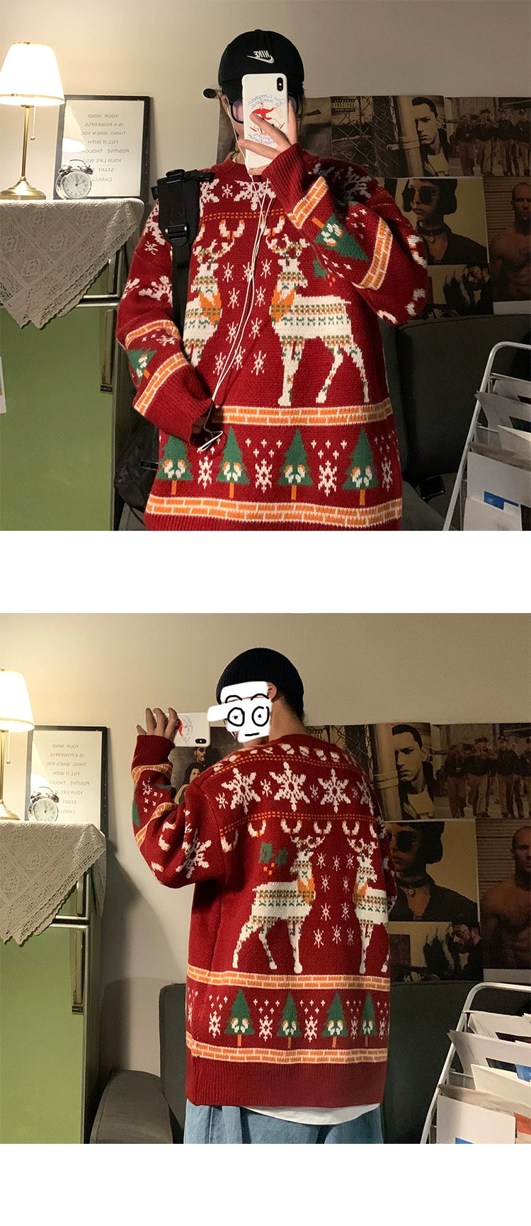 Sweater Hong Kong Style Christmas Cartoon