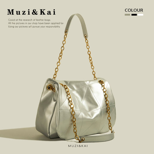 Muzikai Genuine Goods Tote Bag Women's Chain Underarm Bag 2023 New Fashion Shoulder Messenger Tote Bag