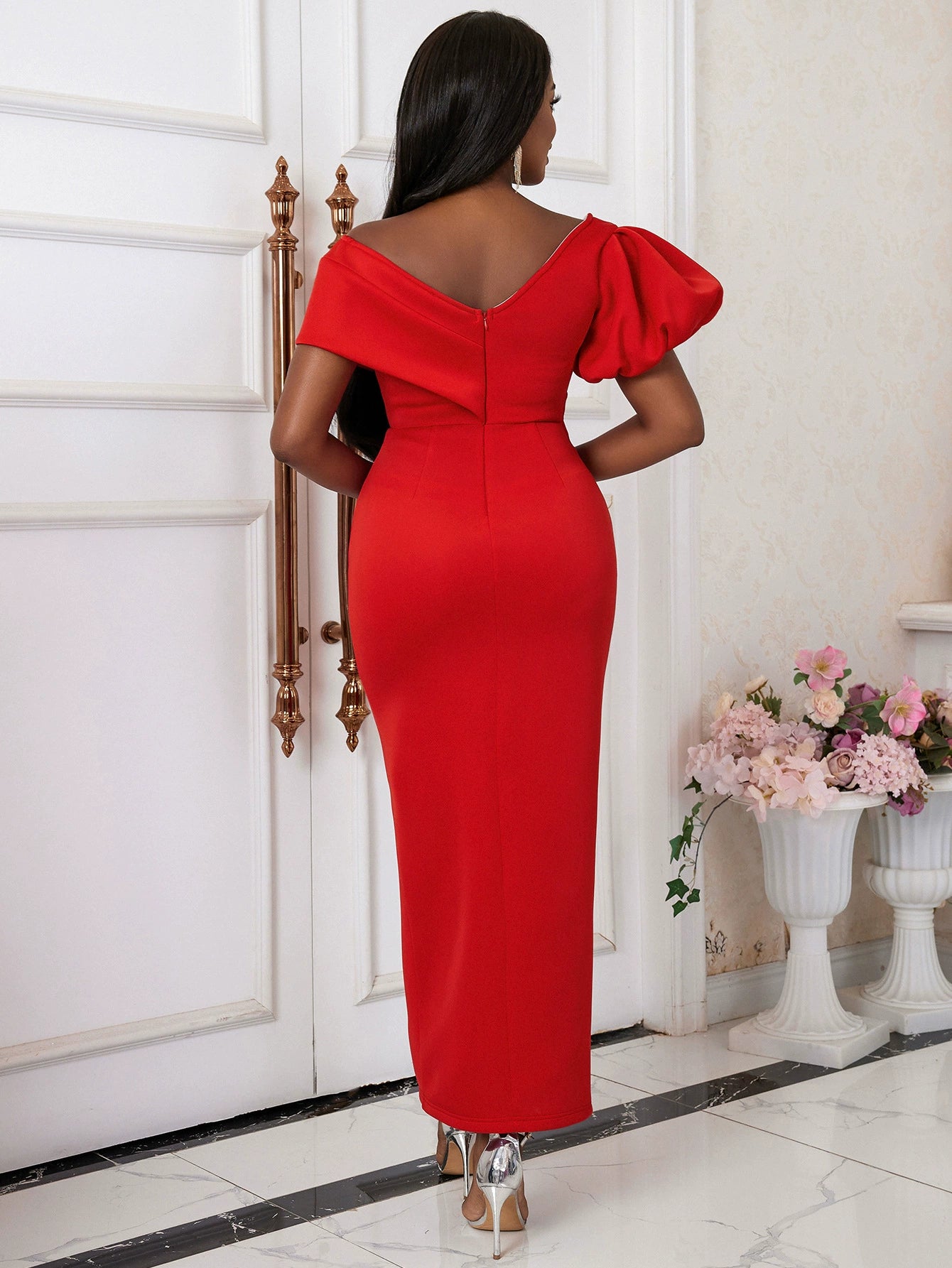 Big Size Dress For Women Red Dress Lady Party Dress