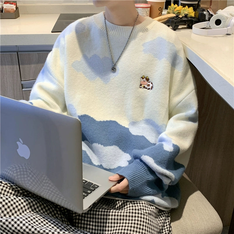 All-Match Minimalist Japanese Style Cloud Sweater