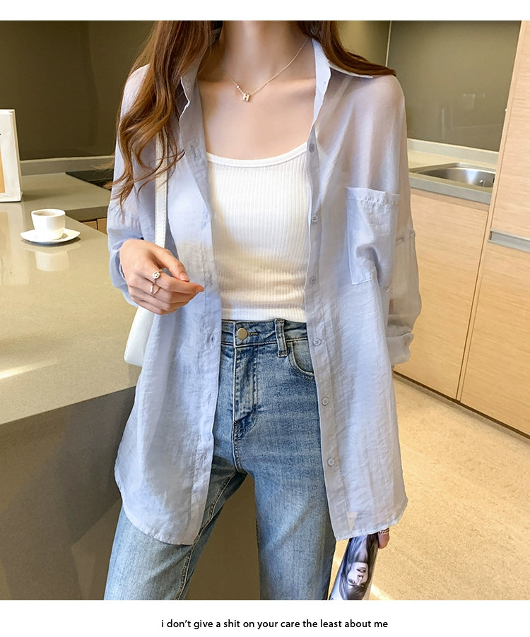 Korean-Style Loose-Fit Long-Sleeve Cardigan