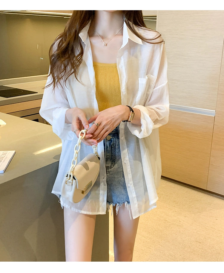 Korean-Style Loose-Fit Long-Sleeve Cardigan