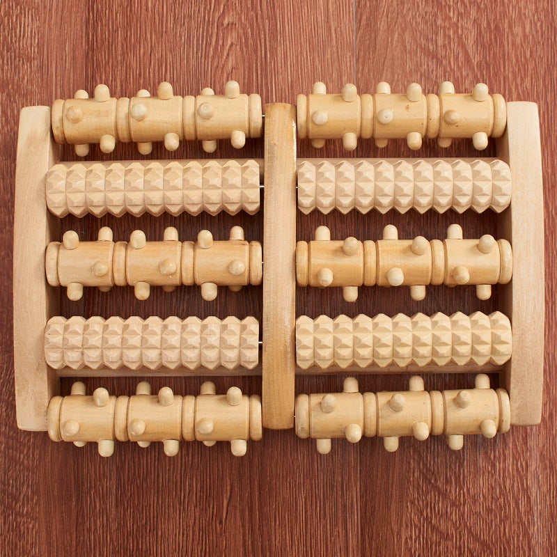 Solid Wood For Home Roller Foot Massage Device Rub Press Foot Spa Machine Legs Foot Wooden Massage Acupuncture Point Rub Row