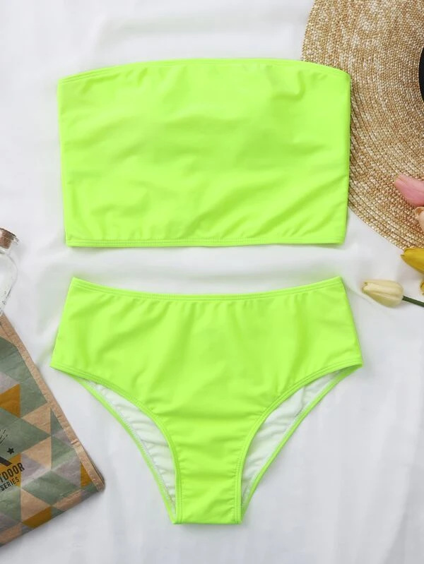 Swimsuit Separates Tube Top Women Bikini Fashion Sexy High Waist Swimsuit Women's Swimsuit Bikini