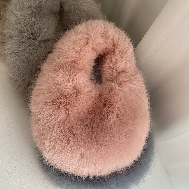 Fancy Fur Japan and South Korea Cute Hand Carry Fur Bag