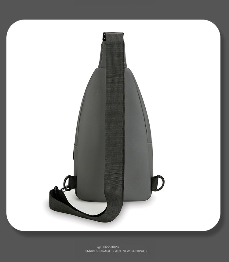 Men Casual Canvas Shoulder Black Chest Pack