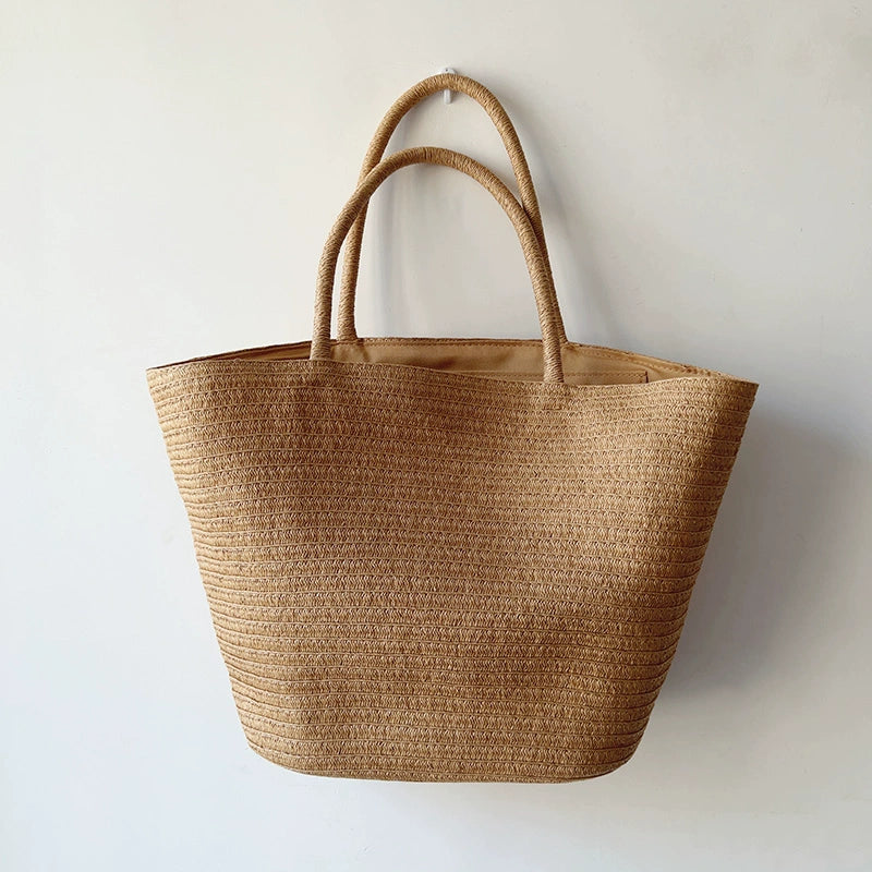 INS Graceful and Fashionable Large Capacity Vacation Straw Bag