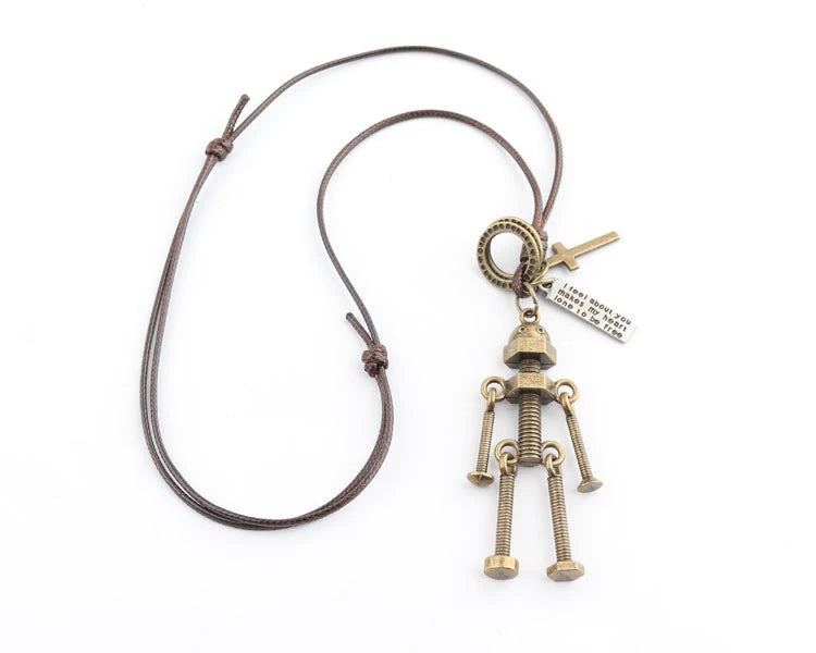 Movable Robot Men's and Women's Long TikTok Sweater Chain