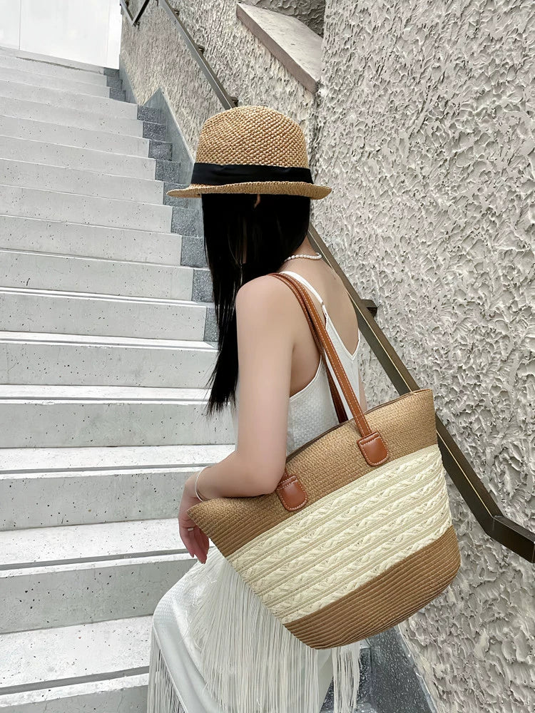 Bag Female Beach Vacation Style Seaside Woven Bag