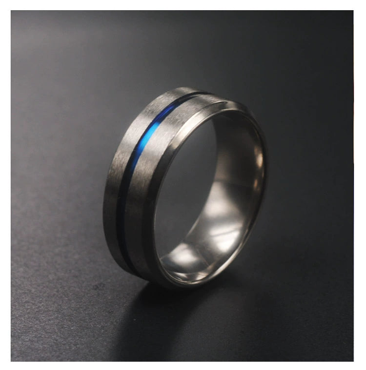 Trendy Brand Single Ring Men's Personality Hipster Titanium Steel Ring Ring Japanese and Korean Style Student Simple Men Little Finger Ring Women