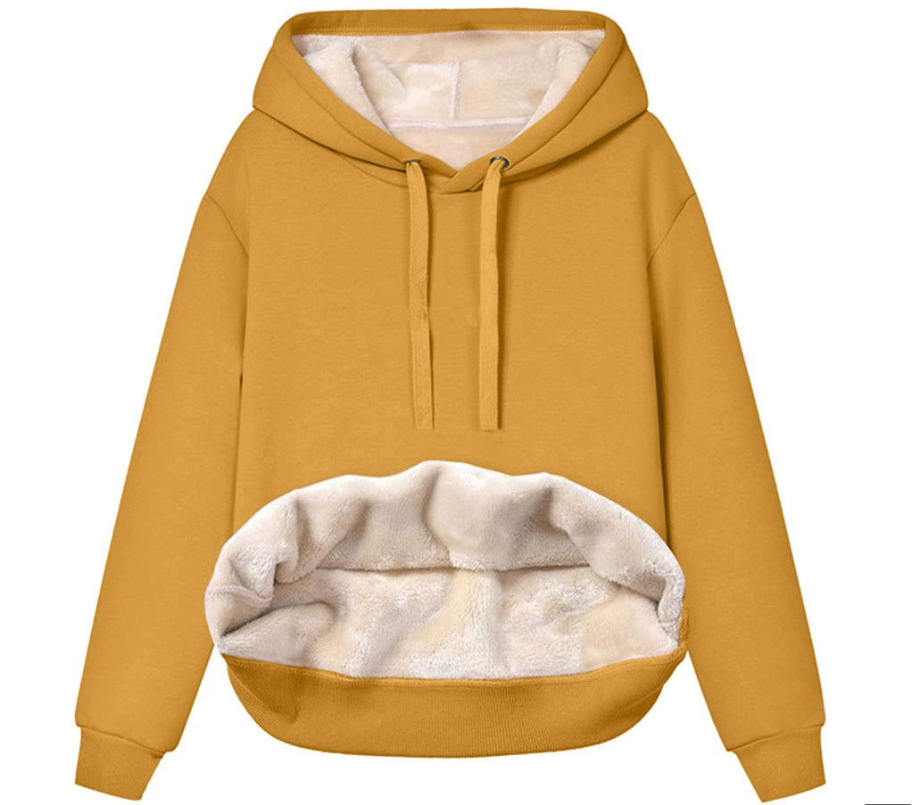 Thick Fleece Hooded Thickened Sweater