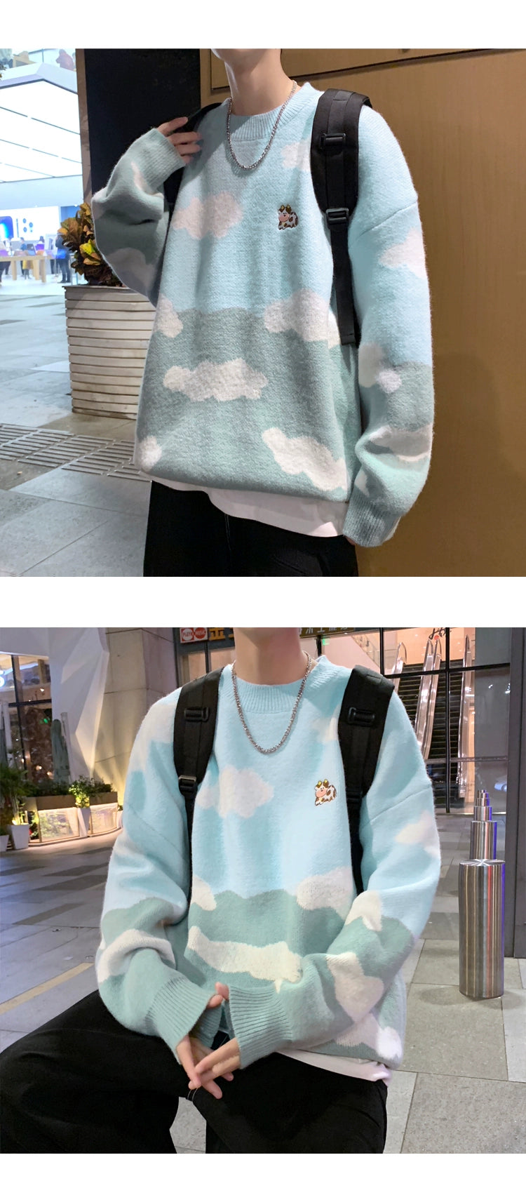 All-Match Minimalist Japanese Style Cloud Sweater