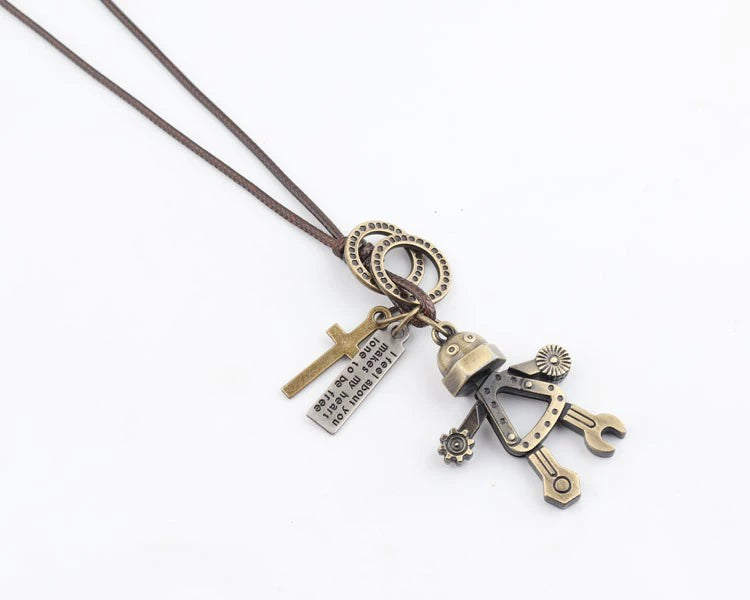 Movable Robot Men's and Women's Long TikTok Sweater Chain