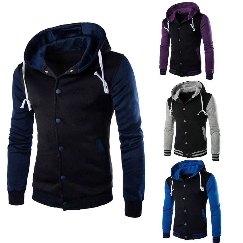 Men's Hooded Sweatshirt Casual Winter Jacket for Men