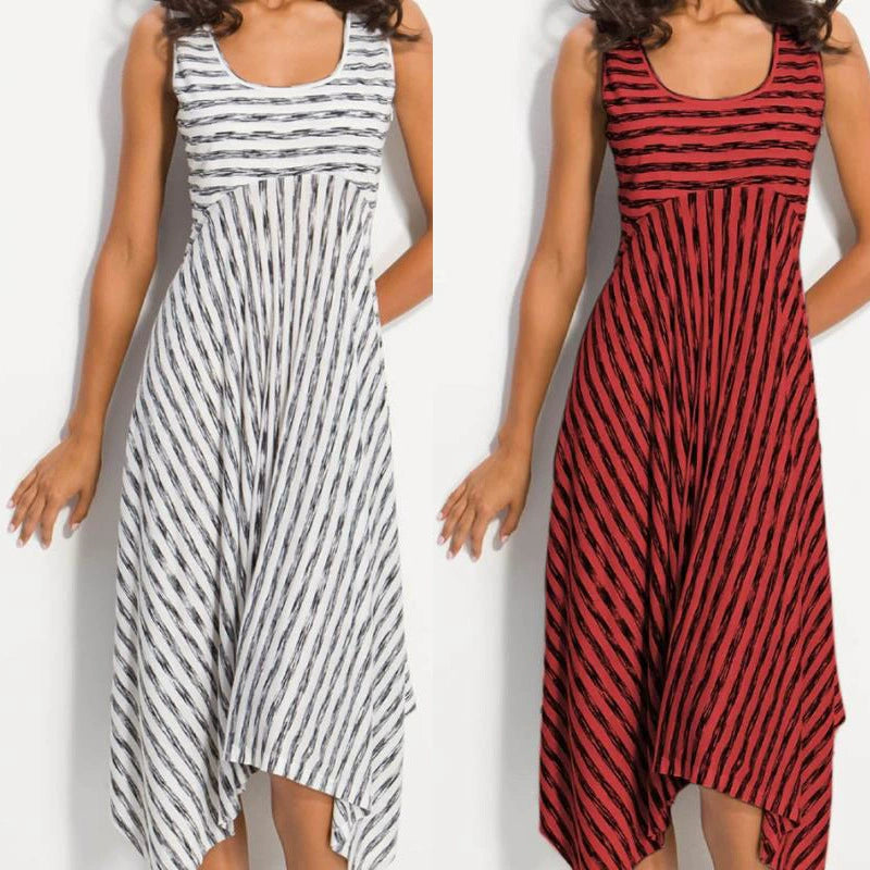 Fat MM Couture Big Yards Dresses Casual Sexy Plus Size Stripes Dress