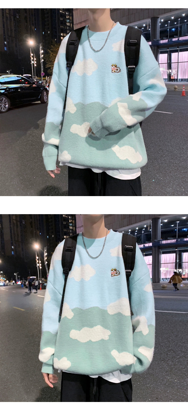 All-Match Minimalist Japanese Style Cloud Sweater