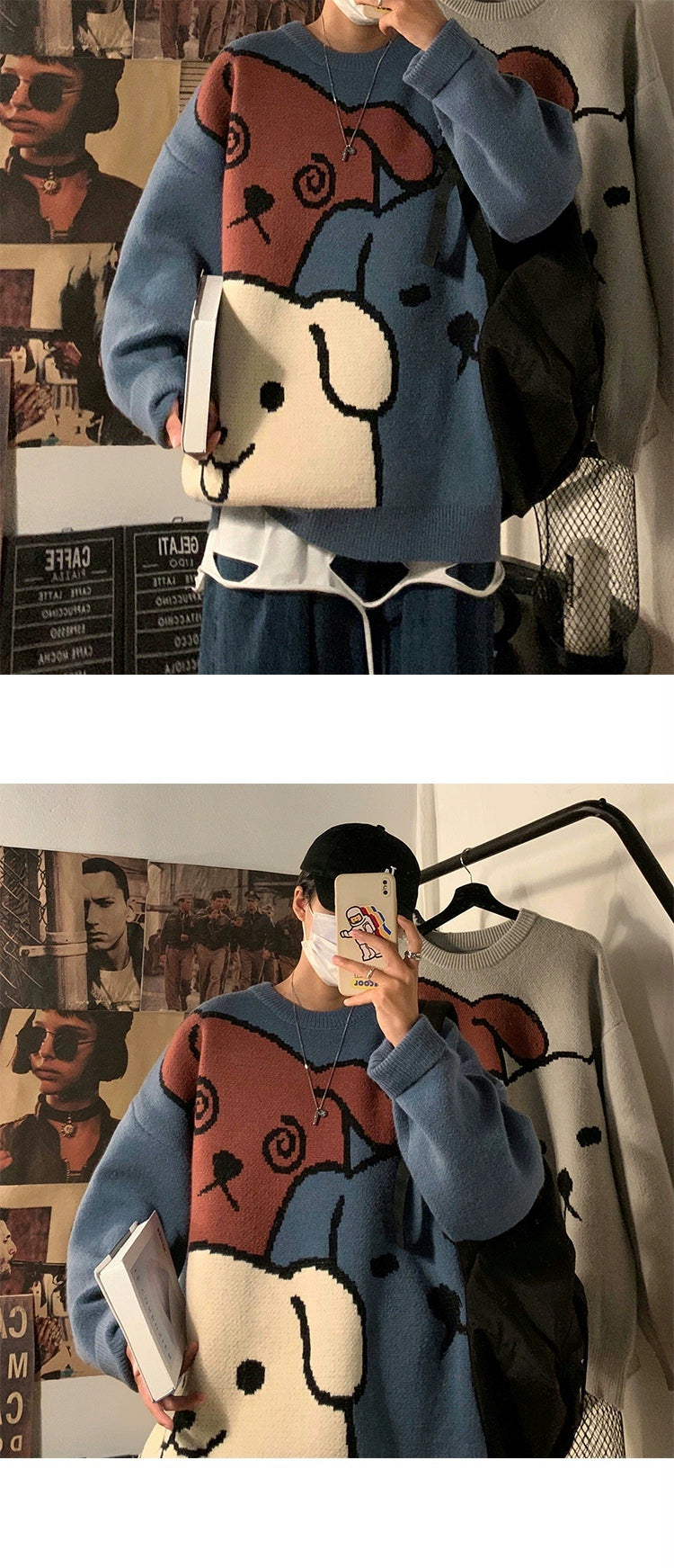 Trendy round Neck Sweater Street Fashion Cartoon