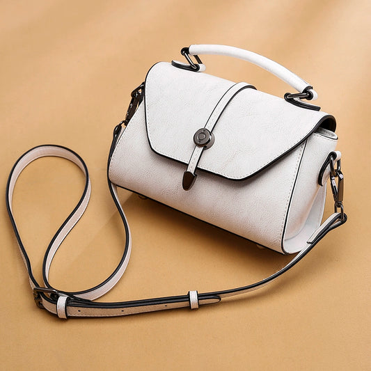 Retro Work Clothing Special-Interest Design Shoulder Leather Women Bag