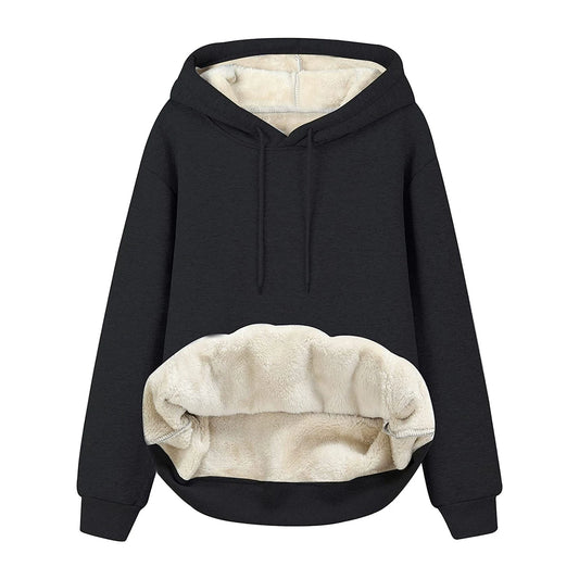 Thick Fleece Hooded Thickened Sweater