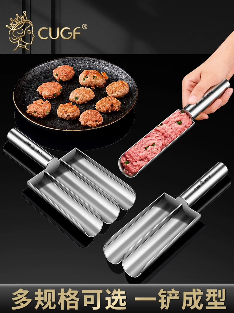 Stainless Steel Meatballs Maker Household Fish Ball Minced Shrimp Mold Make Meatballs Handy Gadget Meatballs Squeezer Tools