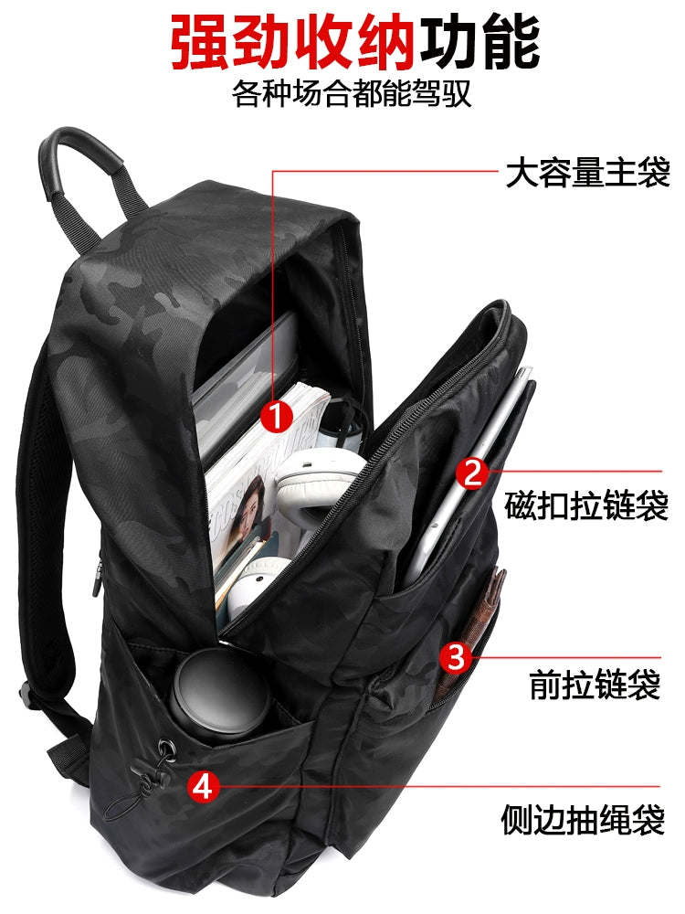 Trendy Men's Lightweight Fashion Junior High School Backpack