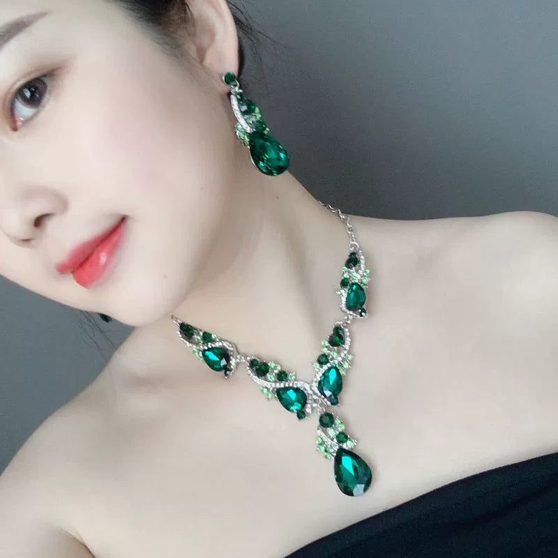 Fashion Rhinestone Sapphire Women's Dress Banquet Jewelry