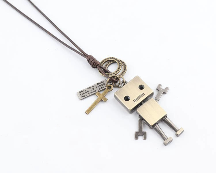 Movable Robot Men's and Women's Long TikTok Sweater Chain