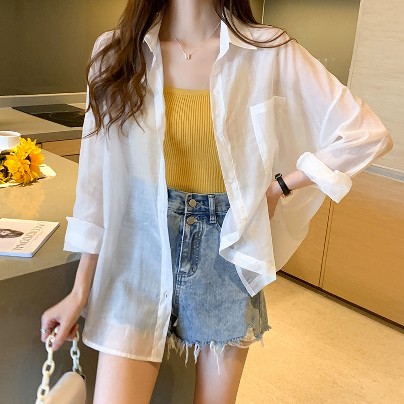 Korean-Style Loose-Fit Long-Sleeve Cardigan