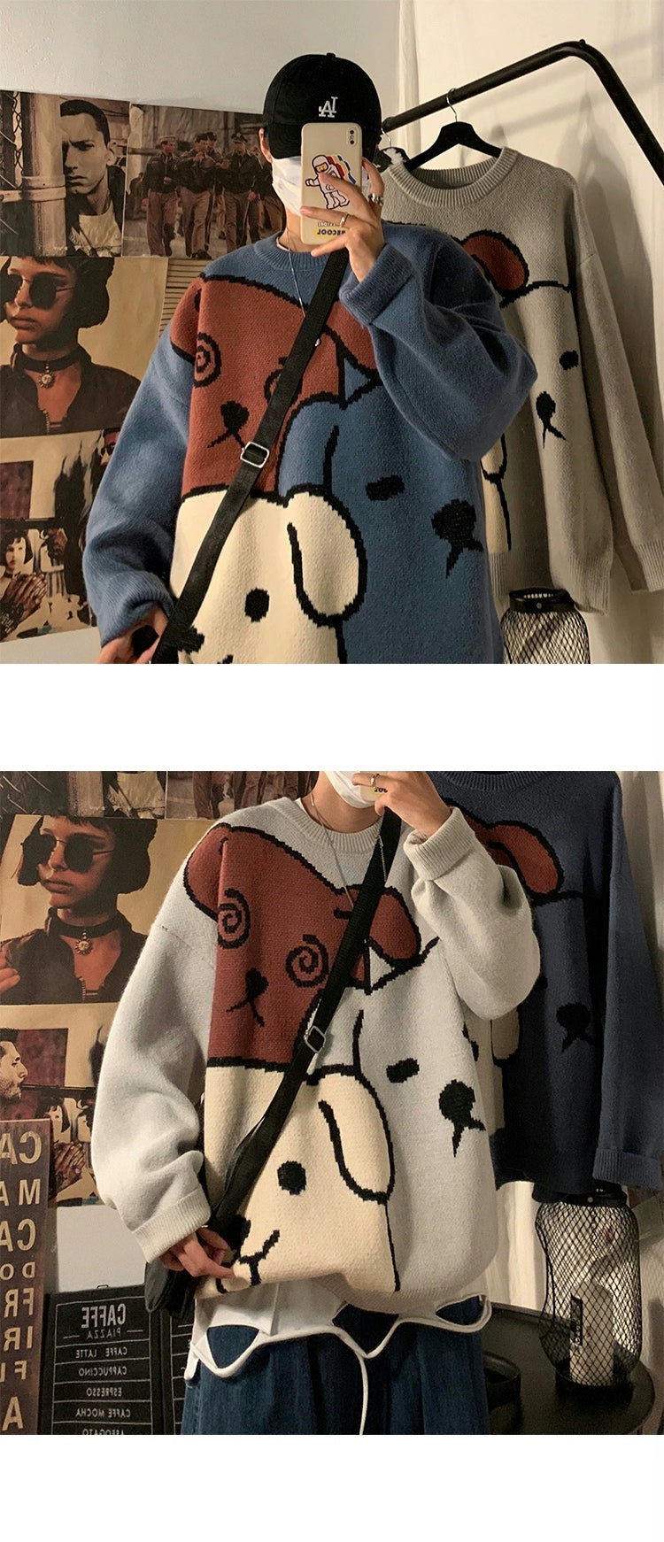 Trendy round Neck Sweater Street Fashion Cartoon