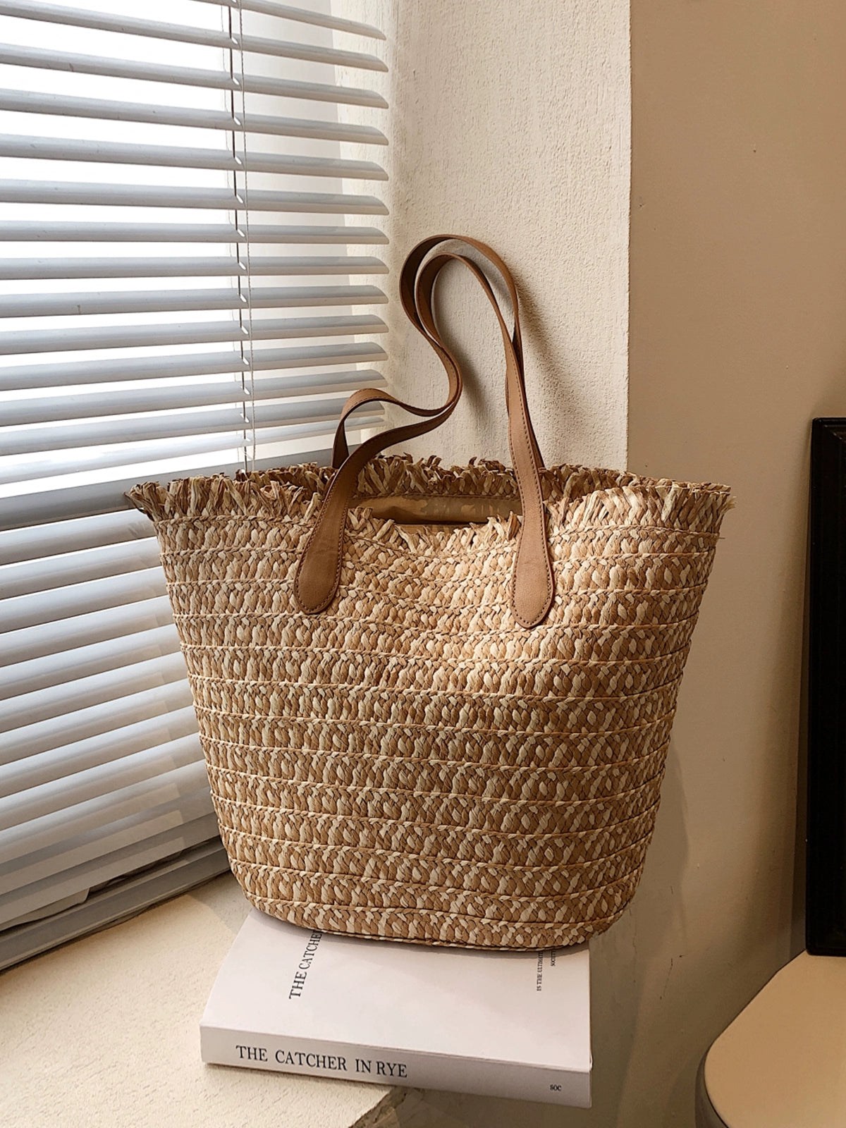 Fashion Commuter Large Capacity Vegetable Basket Straw Woven Bag