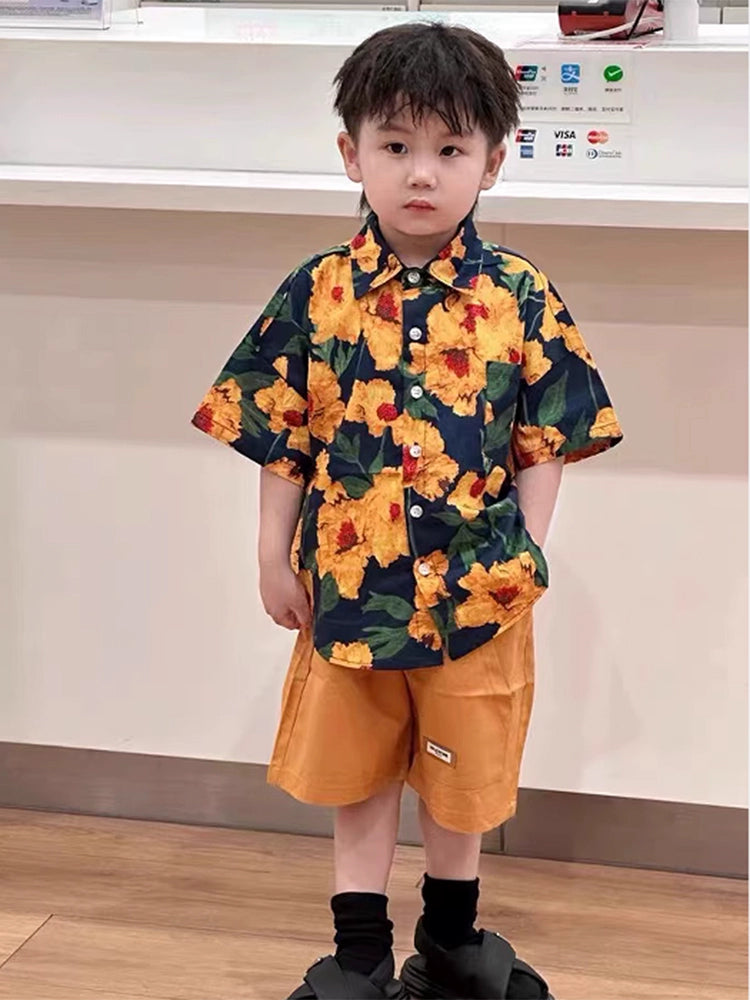 Hawaiian Parent-Child Hong Kong Style Sanya Beach Shirt