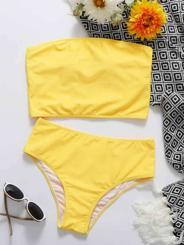 Swimsuit Separates Tube Top Women Bikini Fashion Sexy High Waist Swimsuit Women's Swimsuit Bikini