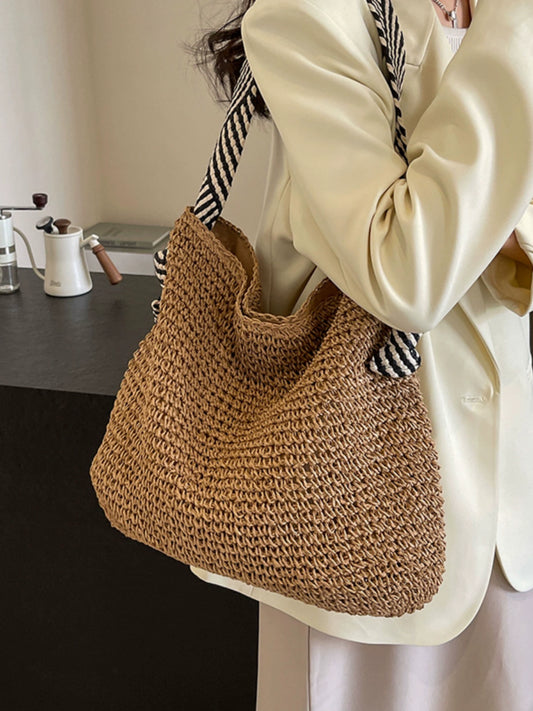 Women's Summer Beach Bag Work Clothing Straw Woven Bag