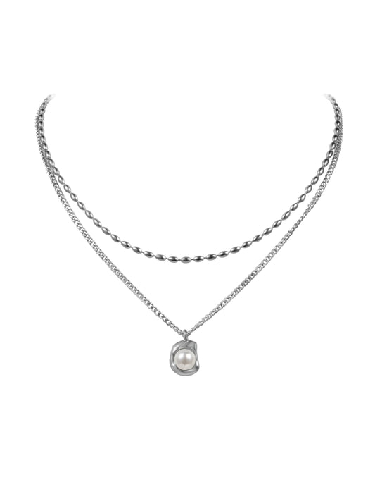 Vins American Millennium Women's Sterling Silver Pearl Necklace